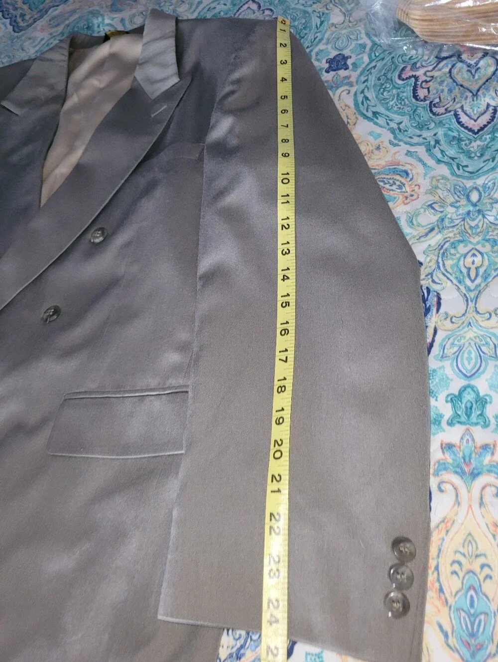 Savane Men's Double Breasted Suit Jacket